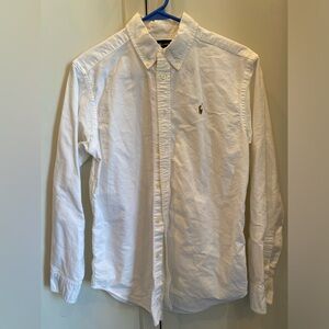 Boys white button down